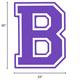 Purple Collegiate Letter (B) Corrugated Plastic Yard Sign, 30in